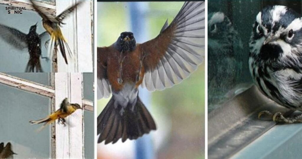 Different types of birds hitting your window and the meaning